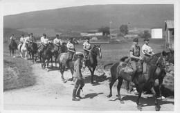 Carte-Photo - Militaria  - Schweizer Armee - Armée Suisse - Cavaliers Dragons à Bière - Chevaux - Bière