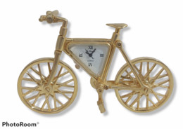 52546 Orologi Da Collezione Le Temps - Bicicletta - Color Oro H. 6 Cm - Watches: Modern