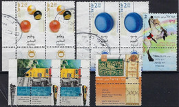 Israel, Selection Of 8 Used Stamps A - Oblitérés (avec Tabs)