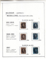 Belgique - COB 6 / 7 + 10A / 11 A  + 10 / 11 Oblitérés - Valeur 63  Euros - 1849-1865 Medallions (Other)