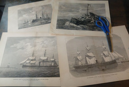 Lot Mixte : 10x Navires, 19ème Siècle/ Gemengd Lot: 10x Schepen, 19de Eeuw/ Mixed Lot: 10x Ships, 19th Century - Kunst