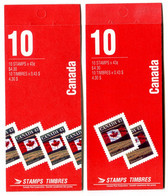 RC 20962 CANADA FLAG 2 COUVERTURES DIFFERENTES CARNETS COMPLETS BOOKLETS MNH NEUF ** - Ganze Markenheftchen