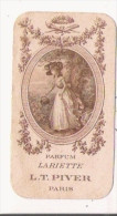 CARTE PARFUMEE ANCIENNE PARFUM LARIETTE L T PIVER PARIS AVEC CALENDRIER 1911 - Anciennes (jusque 1960)