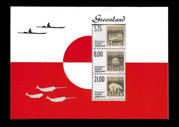 GREENLAND 2001 Stamp Exhibition Hafnia '01 MINISHEET (STB9-96) - Markenheftchen