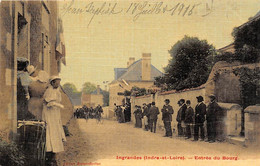 Ingrandes-de-Touraine:       37       Entrée Du Bourg. Fanfare.. Colorise Et Toilée                    (voir Scan) - L'Île-Bouchard