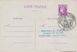 ENTIER POSTAL N° 679 CP1  OBLITERE CAD ILLSTRE JOURNEE DU TIMBRE -DIJON - 1945 - Other & Unclassified