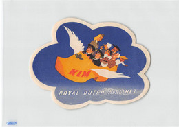 13815" KLM-ROYAL DUTCH AIRLINES " - Cm. 9,8 X 13,0 - Autocollants