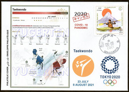 ARGELIA 2021 - Philatelic Cover - Taekwondo Olympics Tokyo 2020 Olympische Spiele Olímpicos Olympic Martial Arts COVID - Zonder Classificatie