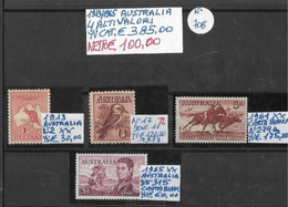 AUSTRALIA **/*1913/1965, VARIETA', 4 ALTI VALORI - Mint Stamps