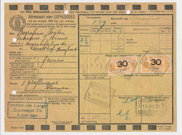 Adreskaart / Spoorwegzegel N.S. - Rotterdam 1937 - Railway