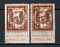 PREO 33 & 41 Op Nr 109 BRUSSEL 12 & 13 BRUXELLES - Positie B - Typografisch 1912-14 (Cijfer-leeuw)