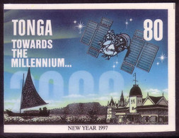 Tonga Cromalin Proof 1996 Year 2000 Milennium - Space Satellite - Canoe - 5 Exist, Read Description - Oceania