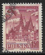 Polonia - Ciudades Polonesas - Año1954 - Catalogo Yvert N.º 0037 - Usado - Aéreo - Gebruikt