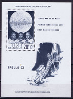 Belgium Space 1969  Apollo 11 Souvenir Sheet. - Other & Unclassified