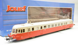 Jouef - Autorail ABJ2 X ABDP 3405 Rouge/beige Toit Beige SNCF ép. III DCC Sound Réf. HJ2408S Neuf HO 1/87 - Locomotieven