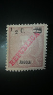 ERROS E VARIEDADES - ANGOLA - SOBRECARGA COM O TRAÇO DE FRACÇÂO PARTIDO - Unused Stamps