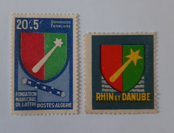 N° 352       Rhin - Danube + Vignette - Oblitérés