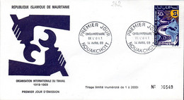 Mauritanie Mauritania 0363 Mi 0262 Y, Fdc Cinquantenaire De L'OIT, Travail - ILO