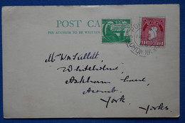 AA7 EIRE   BELLE CARTE  1946  POUR YORK GB  +  +AFFRANCHISSEMENT INTERESSANT - Lettres & Documents