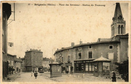 CPA AK BRIGNAIS Place Des Terreaux-Station Du Tramway (444123) - Brignais