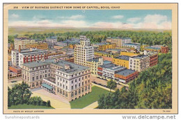 Aerial View Of Business Section Boise Idaho 1943 Curteich - Boise