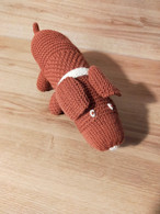 PATOU LE CHIENT DOUDOU CREATION  LAINE -  - POUR CADEAU NAISSANCE ANNIVERSAIRE NOEL OU AUTRES - A ADOPTER - Wool