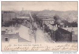 Ohio Zanesville Main Street Looking East 1905 Rotograph - Zanesville