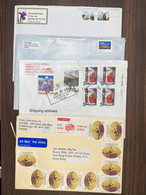 Lot Of 10 Canada Stamp Stamped Cancelled Covers To Hong Kong - Lettres & Documents