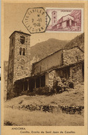 1948 ANDORRA , T.P. NO CIRCULADA , VALLS D' ANDORRA - CANILLO , ERMITA DE SANT JOAN DE CASELLES - Lettres & Documents