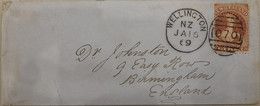New Zealand 1869 QV 6d Chalon Issue Printed By J. Richardson In Auckland On COVER With Nice POSTMARKS Cover As Per Scan - Covers & Documents