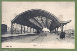 CPA - AUDE - BRAM - LA GARE - Petite Animation Sur Les Quais - G. Ramon Photographe - Bram