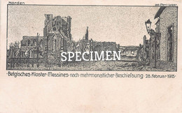 Belgisches Kloster Nach Mehrmonatlicher Beschiefsung 1915 - Mesen - Messines - Messines - Mesen