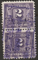 Canada 1930 Sc J7 Mi P7 Yt T7 Postage Due Pair Used Regina SK Cancel - Port Dû (Taxe)