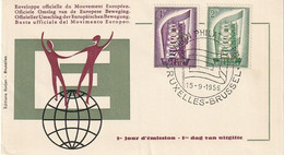 Belgium 1956 Europe Cept Of Beautiful FDC - 1951-1960