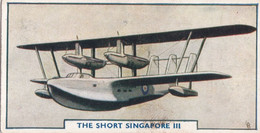 2 Short Singapore III  - Aircraft Series 1938 - Godfrey Phillips Cigarette Card - Original - Military - Travel - Phillips / BDV
