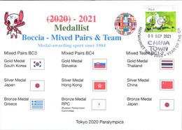 (2 A 9) 2020 Tokyo Paralympic - Medal Cover Postmarked Haymarket - Boccia Mixed Pair & Team - Zomer 2020: Tokio
