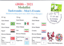 (2 A 9) 2020 Tokyo Paralympic - Medal Cover Postmarked Haymarket - Taekwondo Men's Events - Zomer 2020: Tokio