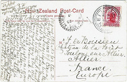 NEW ZEALAND - FRANCE TRAFALGAR ST NELSON POSTCARD 1907 - Covers & Documents