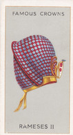 Rameses II  - Famous Crowns 1938  -  Phillips Cigarette Card - Original - Royalty - Phillips / BDV