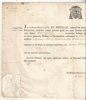 JC , Litterae Ordinat. , JOANNES-BAPTISTA DE BOUILLE , évêque De POITIERS , 1826 , Cachet , 2 Scans,  Frais Fr 3.35 E - Documenti Storici