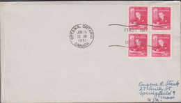 1951. CANADA. W.L.M. KING 4 C In 4-block On FDC OTTAWA JUN 25 1951.  (Michel 264) - JF424670 - Covers & Documents