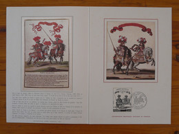 Encart FDC Gravure Engraving Roi King Louis 14 Cheval Horse Versailles 78 Yvelines 1978 - Gravures