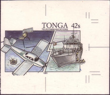 TONGA - Cromalin Proof 1991 - Satellite Call Saves Survivors Of Sunk Ship - 5 Exist - More Details In Description - Oceania