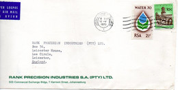 AFRIQUE DU SUD. N°324 De 1970 Sur Enveloppe Ayant Circulé. Année Internationale De L'eau. - Water
