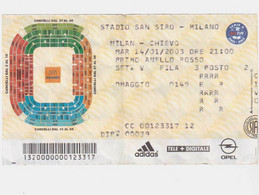 54329 105/ BIGLIETTO Stadio - MILAN Vs CHIEVO - 14/01/2003 - Toegangskaarten