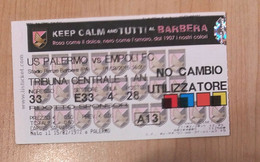 70102 133/ BIGLIETTO Stadio - PALERMO Vs EMPOLI- Serie A 2014/15 Tribuna - Toegangskaarten