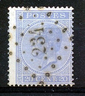 BELGIE - OBP Nr 18 A - Nr 234  "MANAGE" - Witte Cirkel Na "CENT" - (ref. ST-1781) - Postmarks - Points