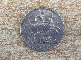 1953 Spain Espana Diez 10 Centimos Coin, Aluminium, Fine Condition - 10 Centimos