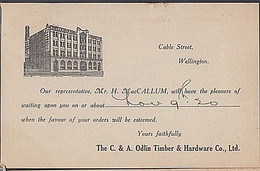 NEW ZEALAND ODLIN TIMBER MERCHANTS ADVERTISING POSTCARD 1920 1.1/2d VICTORY SOLO FRANKING - Lettres & Documents