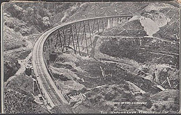 NEW ZEALAND HAPUAWHENUA VIADUCT POSTCARD 1920 1.1/2d VICTORY SOLO FRANKING TPO POSTMARK - Lettres & Documents
